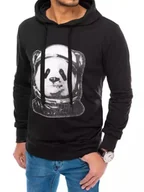 Bluzy męskie - Bluza męska czarna Dstreet BX5130-XL - miniaturka - grafika 1