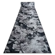 Dywany - CHODNIK podgumowany DO PRANIA LOTUS BOUQUET 52901 Kwiaty szary / beż 120cm 120x600 cm - miniaturka - grafika 1