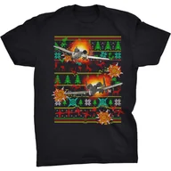 Koszulki męskie - Samolot Koszulka Świąteczna Święta Pilot Top Gun - miniaturka - grafika 1