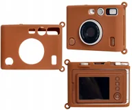 Torby fotograficzne i futerały - Futerał Etui Pokrowiec Case Silikon Fuji Fujifilm Instax Mini Evo / Brązowy - miniaturka - grafika 1