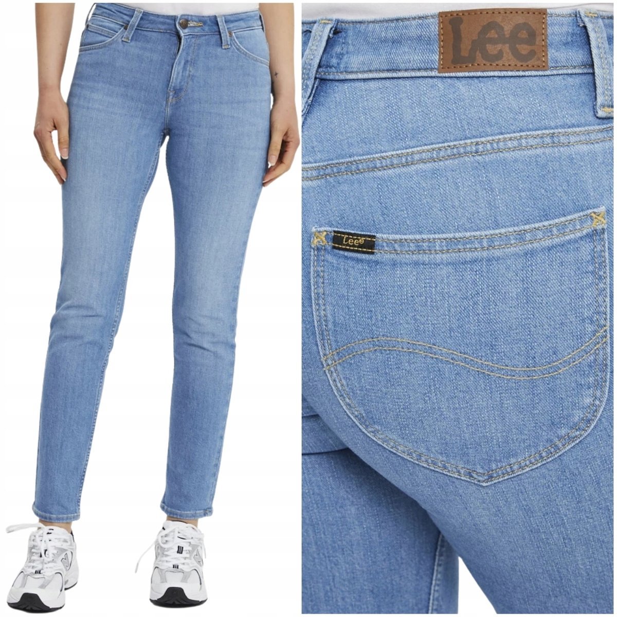 Lee ELLY slim Least Worried dopasowane damskie spodnie jeansowe W32 L33