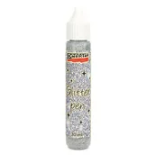 Farby i media malarskie - Farba broktowa Glitter Pen 30 ml - srebrna - miniaturka - grafika 1