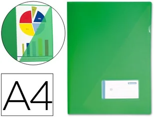 BEAUTONE Segregator 44383 polipropylen DIN A4 portfel i klapka wewnątrz zielony pojemność 20 kartek (10 sztuk) - Portfele - miniaturka - grafika 1