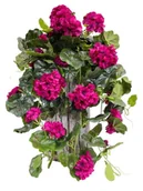 Sztuczne kwiaty - PELARGONIA ZWISAJĄCA W DONICZCE PURPURA (2691.06) sztuczna pelargonia - miniaturka - grafika 1
