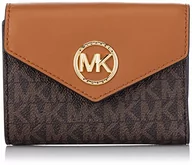 Portfele - Michael Kors Women's 34S1GNME6BBRN/ACORN Tri-Fold Wallet, BRN/Acorn, średni - miniaturka - grafika 1