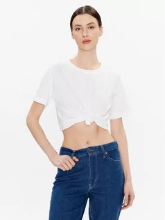 Koszulki i topy damskie - Calvin Klein T-Shirt K20K205410 Biały Regular Fit - grafika 1