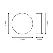 Lampy sufitowe - Philips Doris sufitowa LED 2 700 K czarna 35cm - miniaturka - grafika 1