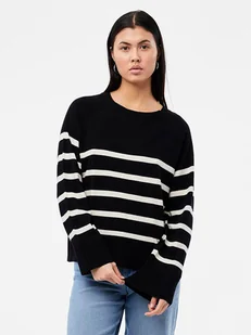 Pieces Sweter "Sia" w kolorze czarno-białym - Swetry damskie - miniaturka - grafika 1