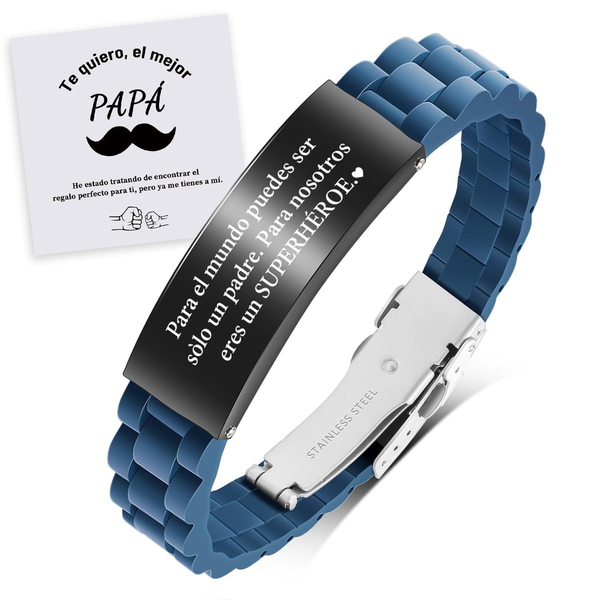 Męska Bransoletka Prezent dla Taty Dzień Ojca Te quiero, el mejor PAPÁ