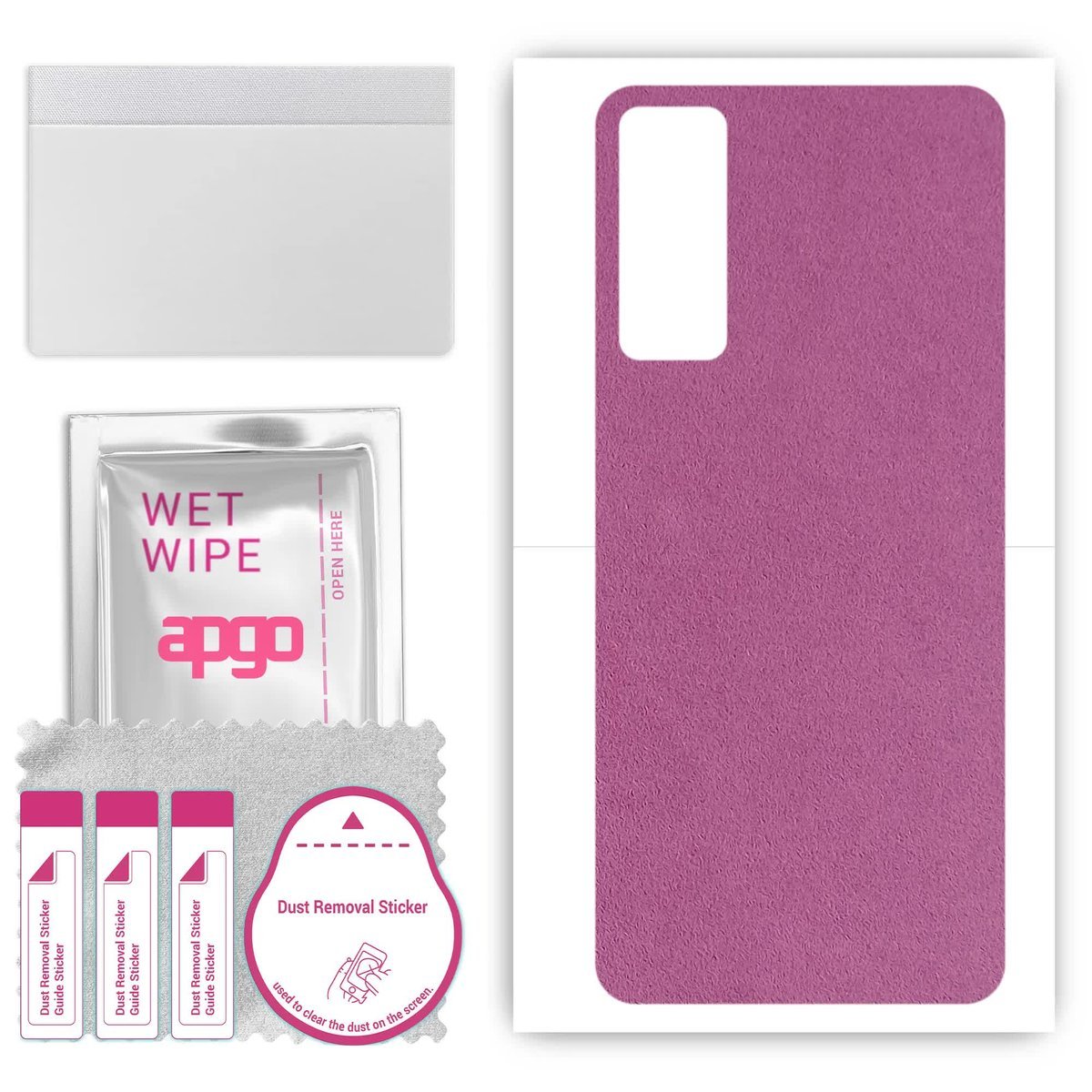 Folia naklejka skórka strukturalna na TYŁ Zamsz do TCL 30 E - Zamsz Fioletowy - apgo SKINS