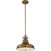 Lampy sufitowe - Elstead Lighting LAMPA wisząca QZ/EMERY/P/M WS QUOIZEL industrialna OPRAWA zwis loft mosiądz - miniaturka - grafika 1