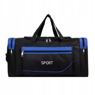Torby sportowe - Torba Sportowa Podróżna Na Ramię Z Paskiem 53x28x20cm Niebieska 30l - miniaturka - grafika 1