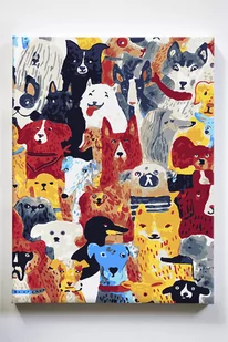 Psiaki łobuziaki, zwierzaki, malowanie po numerach, blejtram - Malowanie po numerach - miniaturka - grafika 1