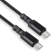 Kable USB - Kabel 2 x USB-C 15W Maclean MCE494 wspierający QC 3.0 przesył danych 3A czarny dł. 2m - miniaturka - grafika 1
