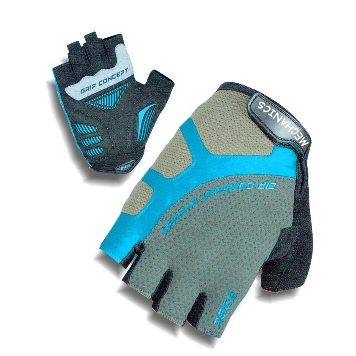 Rękawiczki rowerowe VELO Mechanics rozm.XL niebieskie