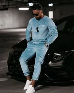 Dresy męskie - Komplet męski OLAVOGA CARGO 2024 niebieski M - Fashionplace - miniaturka - grafika 1
