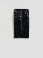 Spódnice - Reserved - Spódnica midi z suwakiem - czarny - miniaturka - grafika 1