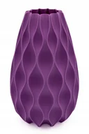 Wazony i flakony - Nowoczesny wazon na suche kwiaty / LEGO - fioletowy matowy, nietłukący 20cm - miniaturka - grafika 1