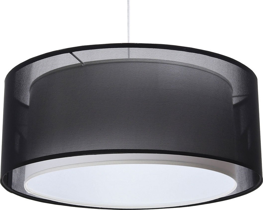 Lampa wisząca Lumes Czarna okrągła lampa wisząca nad stół - S436-Estera