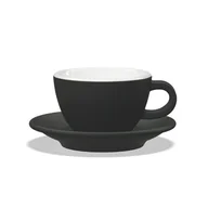 Filiżanki - Filiżanka do cappuccino Club House Tulipano 210ml - Czarny mat - miniaturka - grafika 1
