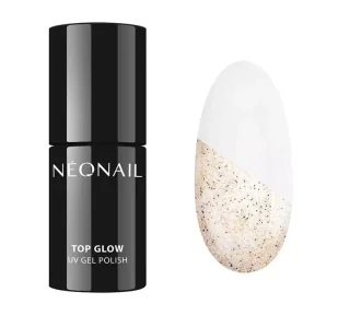 NeoNail UV GEL POLISH - TOP GLOW GOLD SAND - Top hybrydowy z błyszczącymi drobinkami - 7,2 ml - 9067-7 - Lakiery hybrydowe - miniaturka - grafika 1