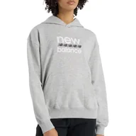 Bluzy sportowe damskie - Bluza damska New Balance WT51519AG - szara - miniaturka - grafika 1