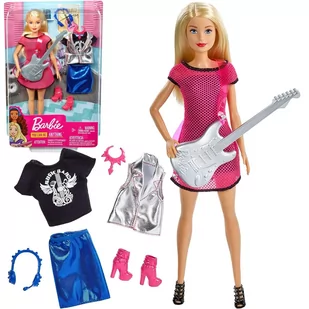 Mattel Lalka Gwiazda Rocka + rokowa stylizacja GDJ34 GDJ34 - Lalki dla dziewczynek - miniaturka - grafika 1