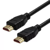 Kable komputerowe i do monitorów - Video Kabel HDMI M - HDMI M, HDMI 2.1 - Ultra High Speed, 1m, pozłacane złącza, czarny, 8K@60Hz, 48Gb/s - miniaturka - grafika 1