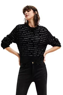 Desigual Sweter damski, czarny, L - Swetry damskie - miniaturka - grafika 1