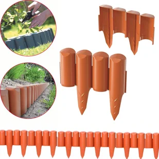 Palisada ogrodowa obrzeże trawnikowe Border 5m Płotek Brąz - Ogrodzenia - miniaturka - grafika 1