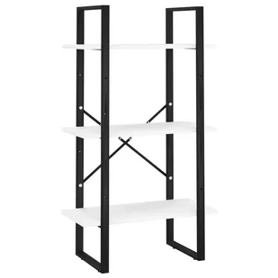vidaXL Regał biały 60x30x105 cm płyta wiórowa i metal 806507 - Regały - miniaturka - grafika 1