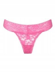 Guess Różowe Koronkowe Stringi Damskie z Kwiatowym Wzorem L Gna