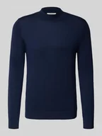 Swetry męskie - Sweter z dzianiny o kroju regular fit z czystej wełny model ‘TRAY’ - miniaturka - grafika 1