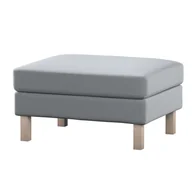 Pokrowce na meble - Dekoria pl pl Pokrowiec na podnóżek Karlstad ciemno szary welwet 61 x 79 x 44 cm Ingrid 622-705-42 - miniaturka - grafika 1