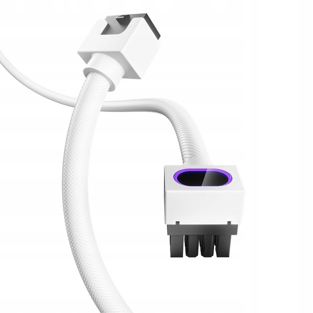 Przedłużacz do zasilacza 8 pin do płyty głównej CPU Asiahorse biały ARGB Hydrus