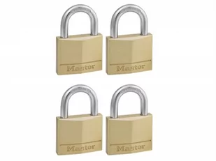 MasterLock Zestaw - 4x Kłódka mosięzna 50mm - HS/25mm - 6mm - na jeden klucz 150 - Kłódki - miniaturka - grafika 1