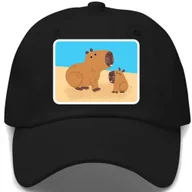 Czapki i chusty sportowe męskie - Czapka Z Daszkiem Dziecięca KAPIBARA NA PLAŻY Czarny Na Lato Różne Wzory - miniaturka - grafika 1