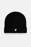 Czapki damskie - Guess czapka z domieszką wełny BEANIE kolor czarny  V4BZ08 Z39B0 - miniaturka - grafika 1