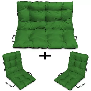 Poduszki Na Meble Rattan 120X60X50 Zestaw 2+1 Ziel - Poduszki ogrodowe - miniaturka - grafika 1