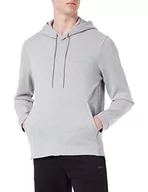 Bluzy męskie - BOSS Męska bluza z kapturem Soody Curved, Jasny/pastelowy szary 59, XXL - miniaturka - grafika 1