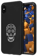 Etui i futerały do telefonów - mumbi Etui kompatybilne z iPhone X/XS etui na telefon komórkowy double GRIP z motywem Calavera białe, czarne - miniaturka - grafika 1