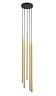Lampy sufitowe - Lampa wisząca Sopel Lux 5 długa Złota –oświetlenie antresoli i wysokich salonów - miniaturka - grafika 1