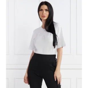EA7 T-shirt | Regular Fit - Koszulki i topy damskie - miniaturka - grafika 1