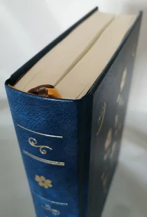 Stylowy Notatnik Dziennik Pamiętnik A5 Szyty Złocony Kartki Czyste, Kolor Niebieski - Notesy i bloczki - miniaturka - grafika 1