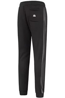 Spodenki męskie - Lonsdale Męskie spodnie do joggingu, normalny krój CRAMOND, Black/Grey, XL - grafika 1