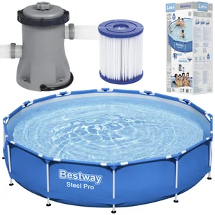 Bestway Basen stelażowy z pompą Steel Pro, 366x76 cm - Baseny ogrodowe - miniaturka - grafika 8