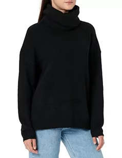 Vila Damski sweter z dzianiny z golfem, czarny, XXL - Swetry damskie - miniaturka - grafika 1