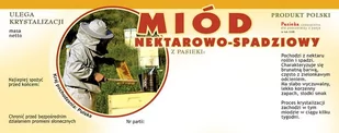 Paczka dużych etykiet na miód nektarowo-spadziowy (100szt) - wzór E108 - Pozostałe akcesoria kuchenne - miniaturka - grafika 1