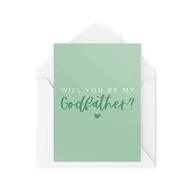 Kartki okolicznościowe i zaproszenia - Karty Ojca Chrzestnego - Will You Be My God Father - Propozycja Ojca Chrzestnego - Karta Rodzica Chrzestnego - Be My Godparent - Karta Chrzest - CBH1432 - miniaturka - grafika 1