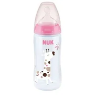 Butelki dla niemowląt - Nuk Butelka First Choice+ (PP) silikonowy smoczek rozm. M 0-6 mies. z kontrolą temperatury 300 ml - miniaturka - grafika 1
